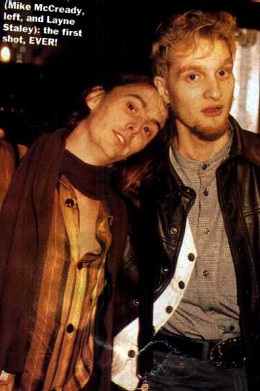 Layne and Mike McCready layne staley alice in chains. Layne and Mike McCready